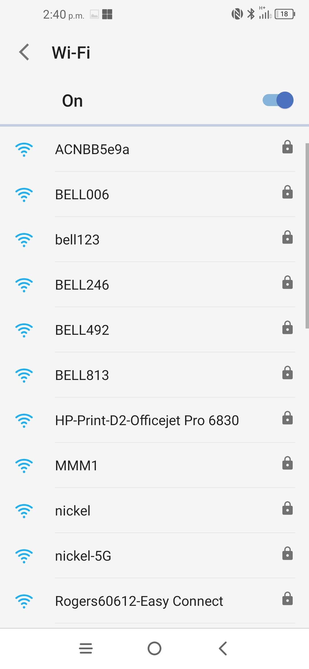 Touch Network & internet.