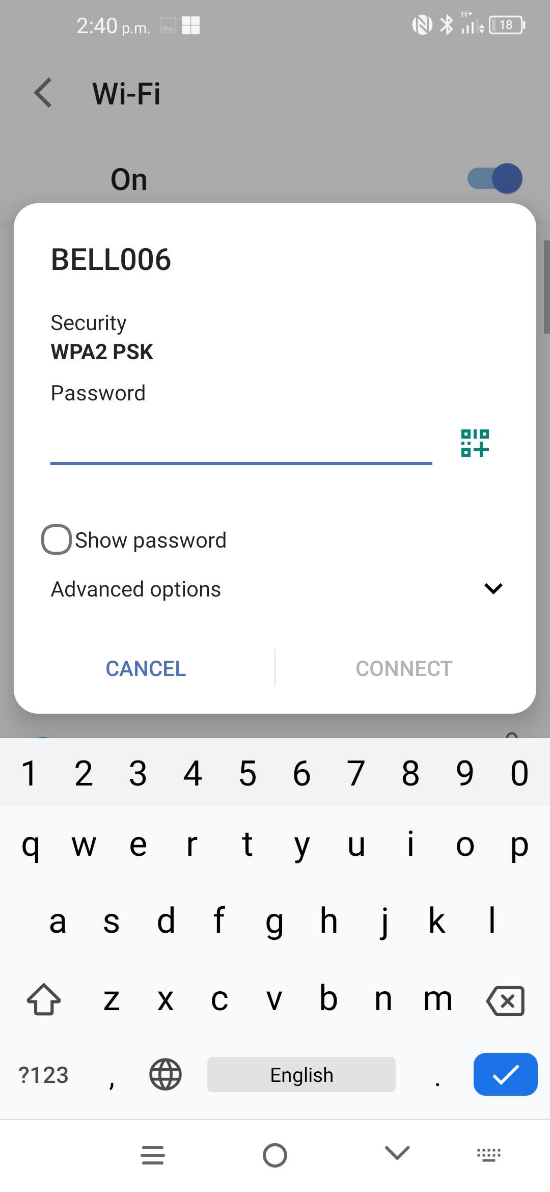 Touch Network & internet.