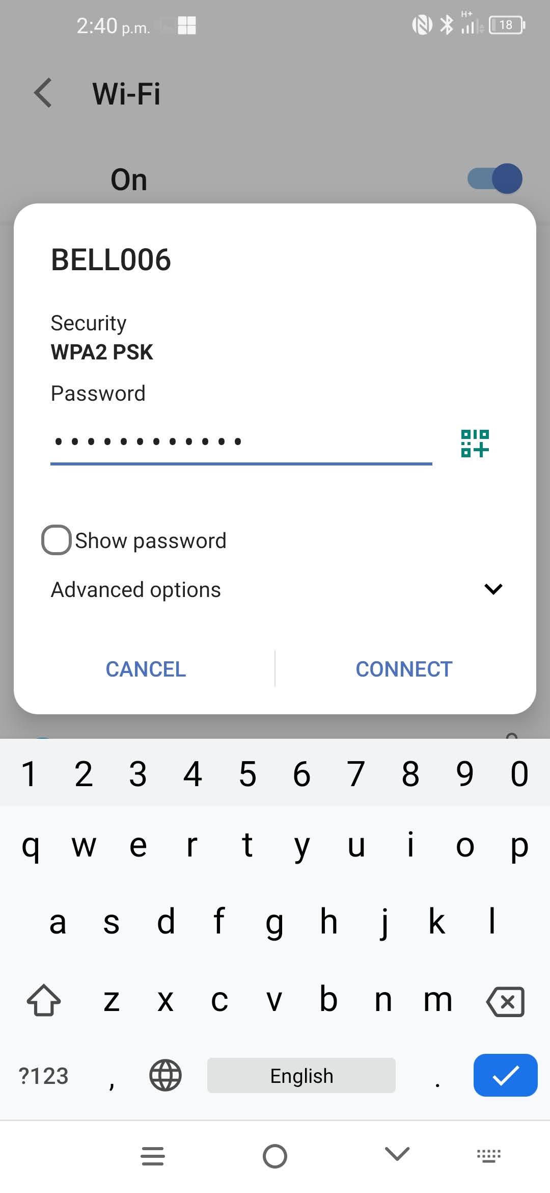 Touch Network & internet.
