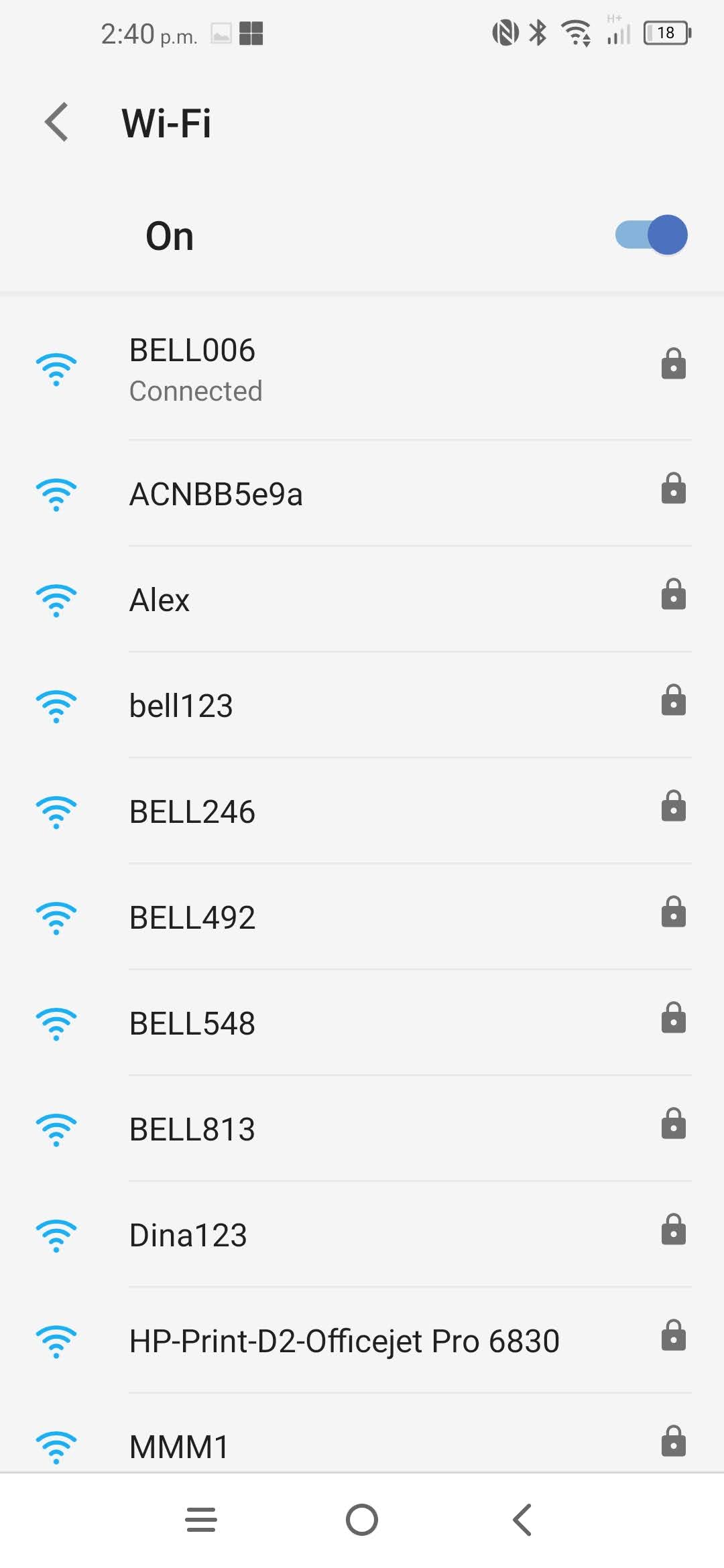 Touch Network & internet.