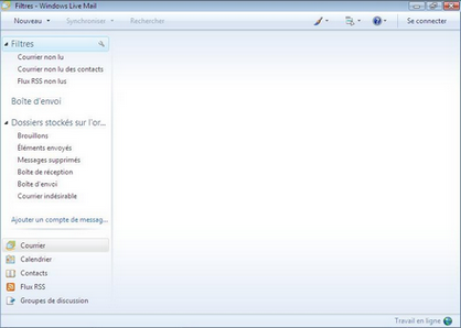 Dans Windows Live Mail 2009, appuyez sur la touche ALT sur votre clavier.