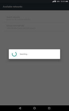 Wait while the tablet searches for networks.