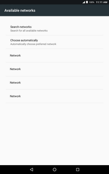 The available networks will be listed.Select the network you want to use.