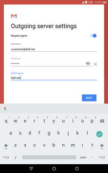 Enter smtphm.sympatico.ca as the SMTP server.