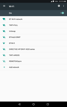 Touch the Wi-Fi network you want to use.