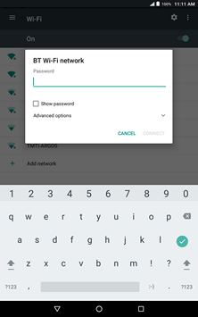 Enter the network password.