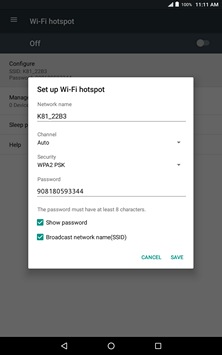 Touch Network name.