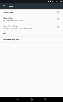 Touch Network settings reset.