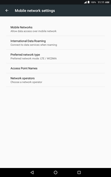 Touch International Data Roaming.
