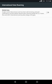 Touch Mobile Data to change the setting (e.g., from off to on).