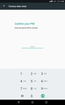 If youʼre prompted for screen lock credentials, enter your PIN/password/pattern and touch the Arrow icon.