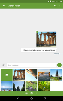 The message has been sent.