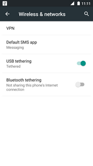 The phone is now tethered.