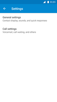 Touch Call settings.