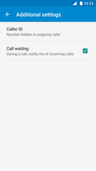 The caller ID option has been changed.