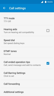 Scroll to and touch Call forwarding.