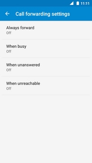 Select a forwarding option (e.g., When unanswered).