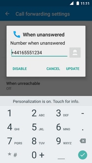 Touch DISABLE.