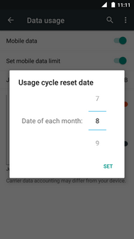 Scroll to the desired date of each month.
