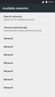 The available networks will be listed.Select the network you want to use.