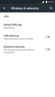 Touch USB tethering.
