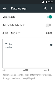 Touch Set mobile data limit.