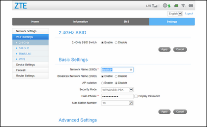 To change the Wi-Fi network name: delete the current Network Name (SSID).