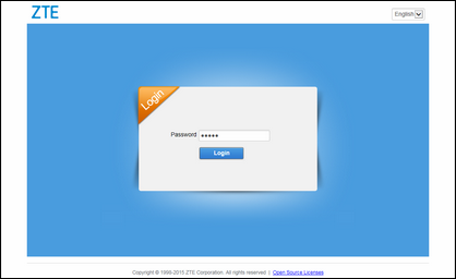 Enter the password (default is admin), then click Login.