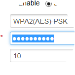 To change the Wi-Fi password: delete the current Pass Phrase.