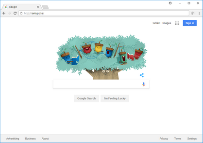 Type http://setup.ZTE in the address bar, then press Enter on your keyboard.