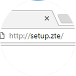 Type http://setup.ZTE in the address bar, then press Enter on your keyboard.