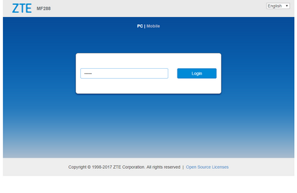 Enter the password (the default is admin), then click Login.
