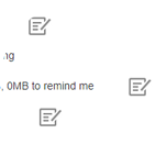 Click the When reached 0 %, 0MB to remind me icon.