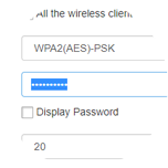 To change the Wi-Fi password: delete the current Pass Phrase.