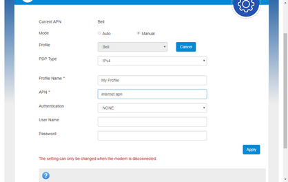 If required, enter the authentication type.