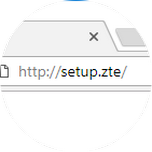 Type http://setup.zte in the address bar, then press Enter on your keyboard.