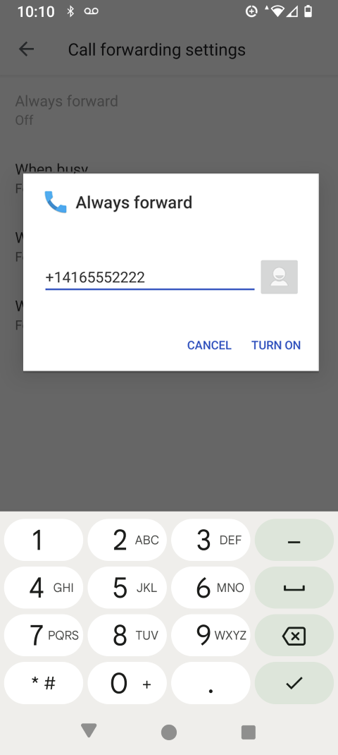 Enter the phone number.