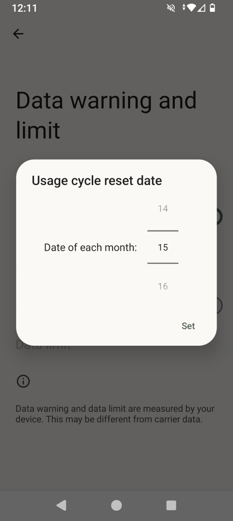 Scroll to the desired date.