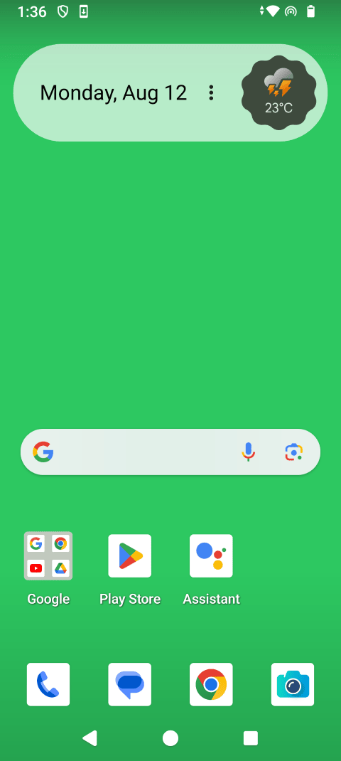Swipe up to view Apps.