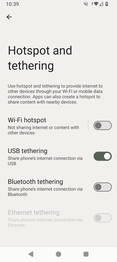 The phone is now tethered.