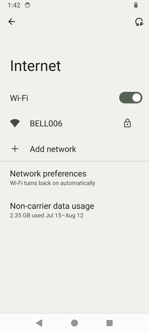 Touch the Wi-Fi network you want to use.
