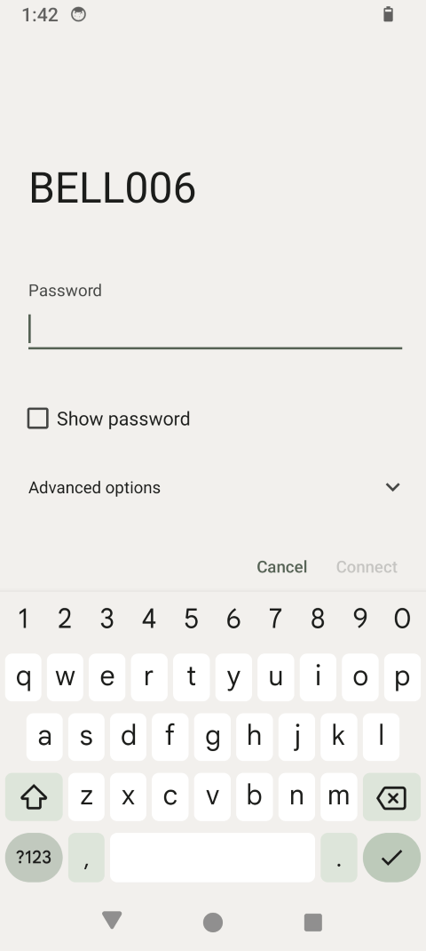 Enter the network password.