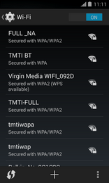 Touch the Wi-Fi network you want to use.