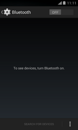 If Bluetooth is off, touch the Bluetooth slider to turn it on.