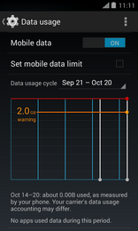 Touch Set mobile data limit.