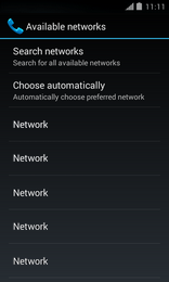 The available networks will be listed.Select the network you want to use.