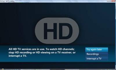 All HD services are in use