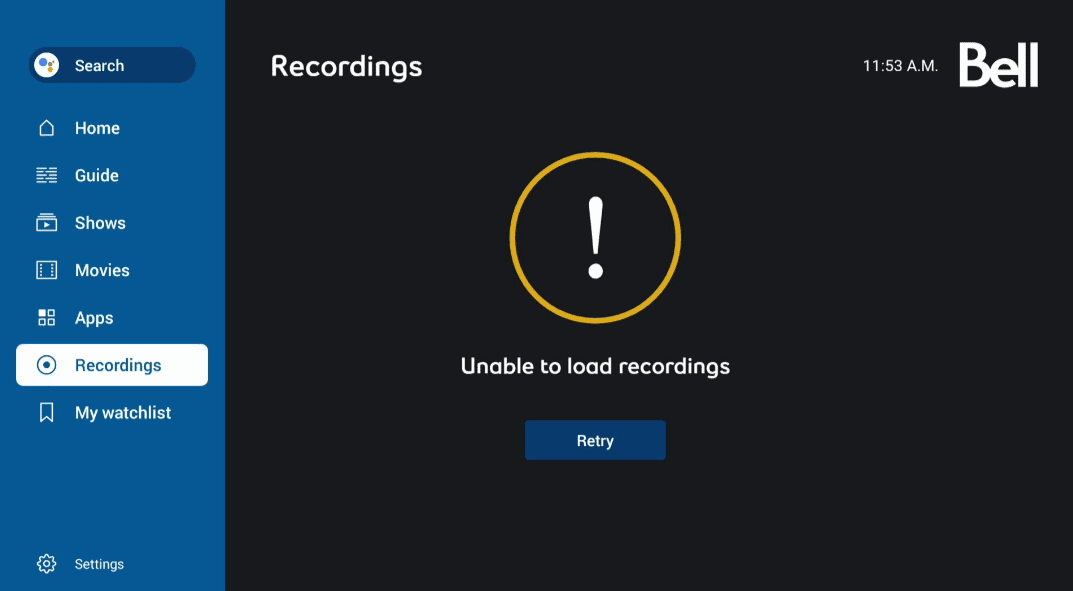 Recordings displays the shows you recorded and those that are scheduled to be..